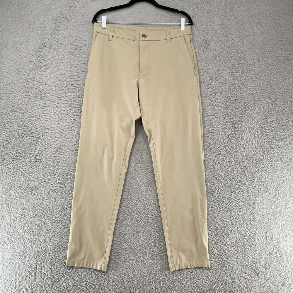 Lululemon Commission Pants Mens 31x30 Chino Beige Tapered Golf Office Work